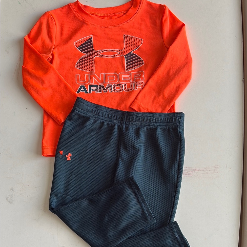 Under Armour Kids Bright Orange Top and Matching pants set